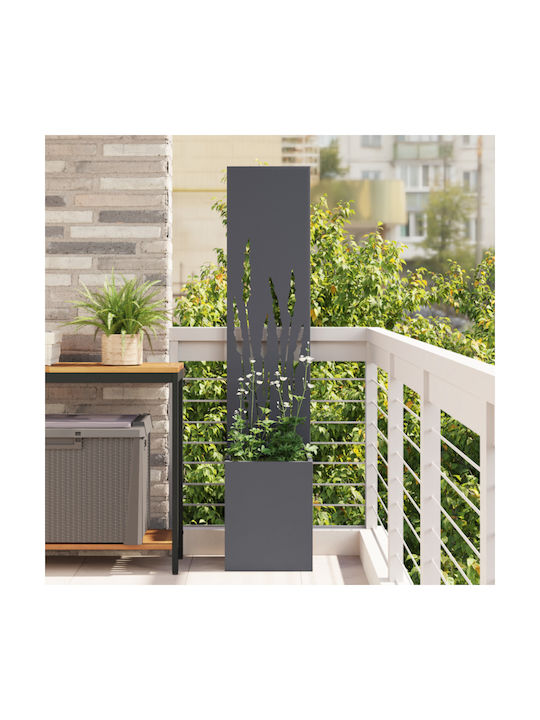 vidaXL Topf Metallisch Charcoal 32x140cm.