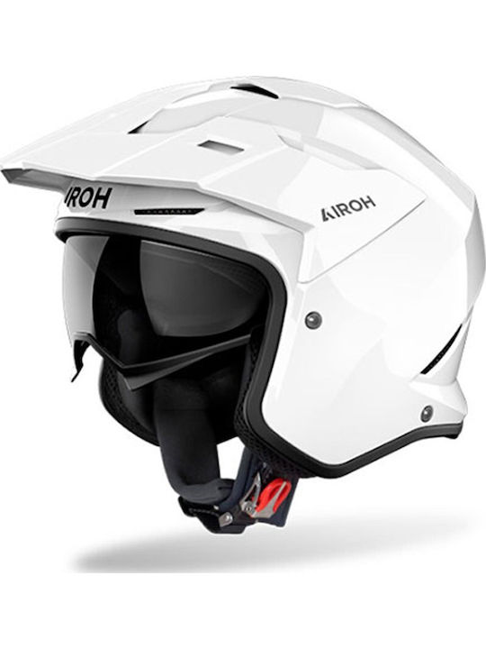 Airoh Kombakt White Gloss Motorcycle Helmet Jet...