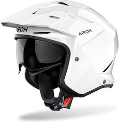 Airoh Kombakt Jet with Sun Visor ECE 22.06 White Gloss