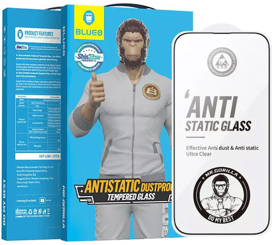 Blueo Tempered Glass Μαύρο (iPhone 14 Pro Max)