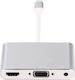 Microconnect Convertor Lightning masculin în Lightning feminin Argintiu 1buc W128242529