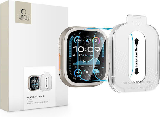 Tech-Protect Gehärtetes Glas für das Apple Watch Ultra 49mm 2Stück