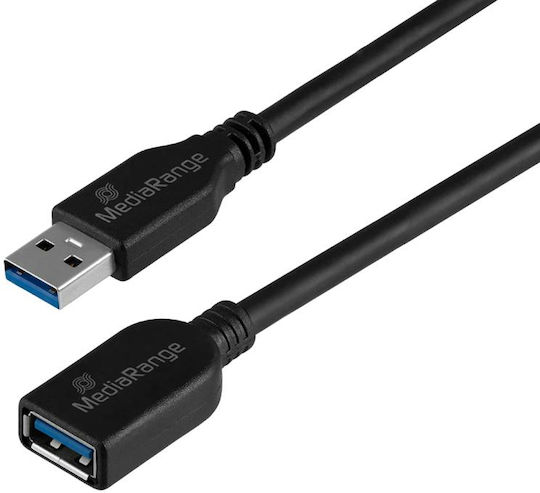 MediaRange USB 3.0 Cable USB-A male - Μαύρο 5m MRCS241