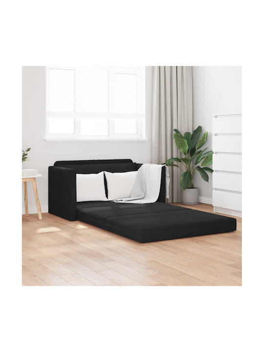 Doppelsitzer Sofa Bett Samt Schwarzes 124x204x61cm
