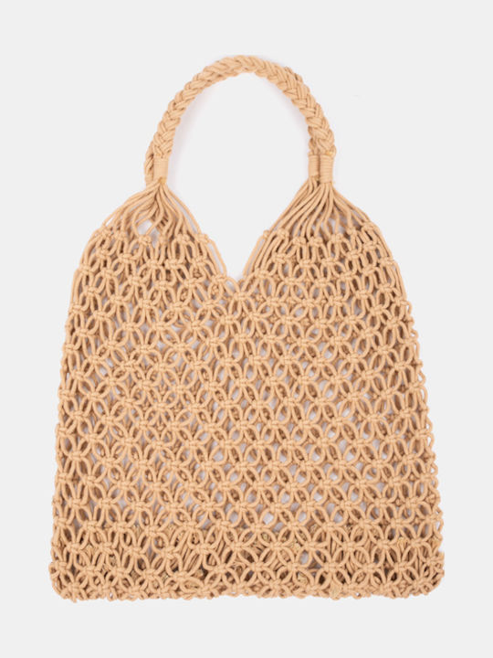 Handmade Macrame Beige Bag