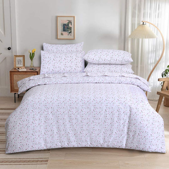 Casa Colori Sheet Sets Double with Elastic 140x200+30cm. Anemone Pink 4pcs
