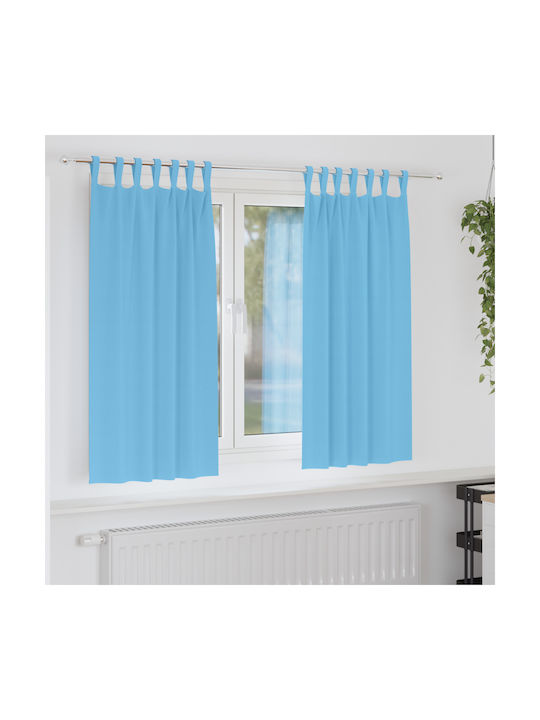 vidaXL vidaXL Vorhänge Verdunkelung Fenster mit Obere Registerkarte Hellblaue 140x175cm