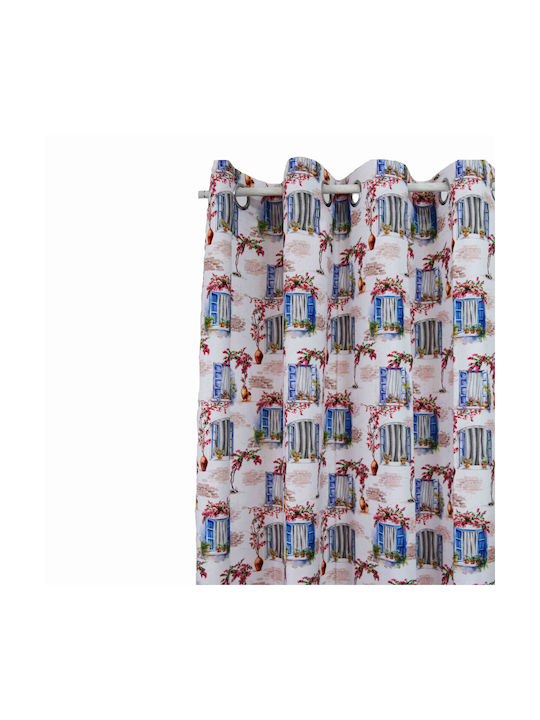 Decocraft Window Curtain with Grommets Blue 140x260cm