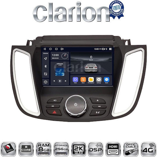 Clarion Sistem Audio Auto pentru Ford Kuga / C-Max 2011-2019 (Bluetooth/USB/WiFi/GPS/Apple-Carplay/Android-Auto)