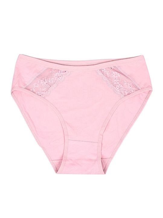 Plus Size High-waisted Women's Slip Pink