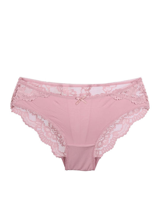 Dyana Women's Briefs with Lace Pink