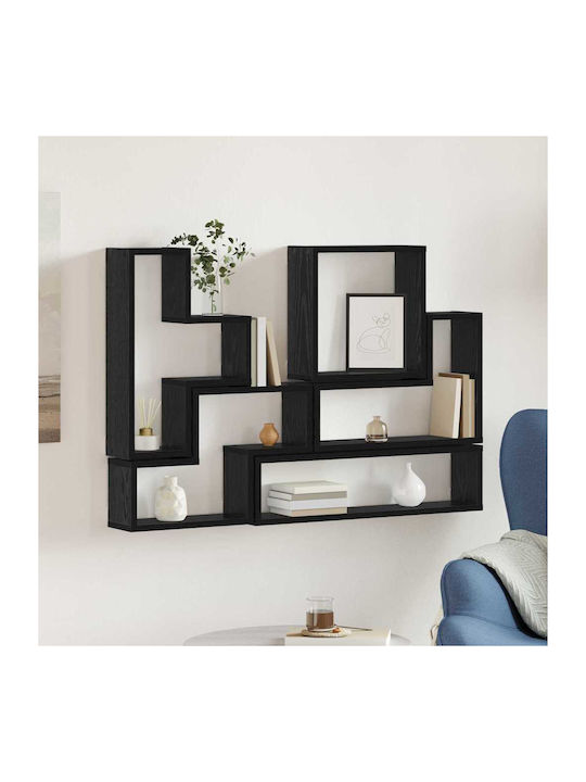 Regal Wand Würfel Black Oak 96x12x64cm