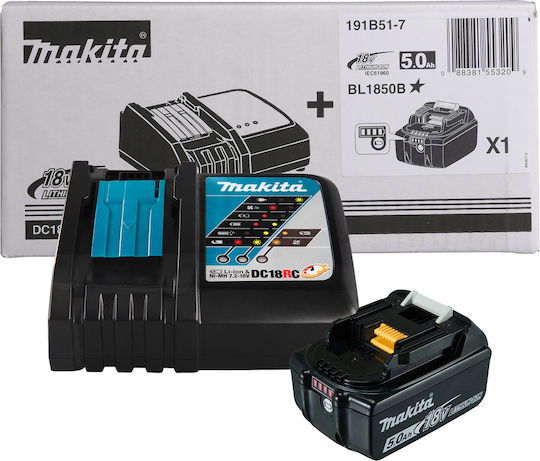 Makita Battery Set Lithium Capacity 5Ah 18V with Charger