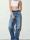 Erika High Waist Women's Jean Trousers Blue Denim