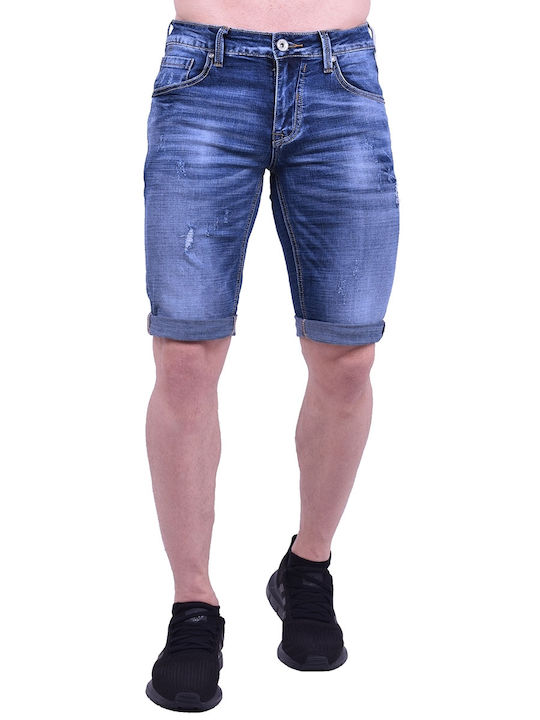 Leox Jeans Men's Shorts Jeans Blue