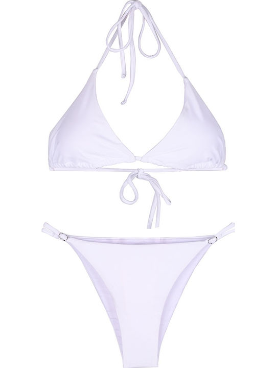 Set Bikini Dreieck Weiß