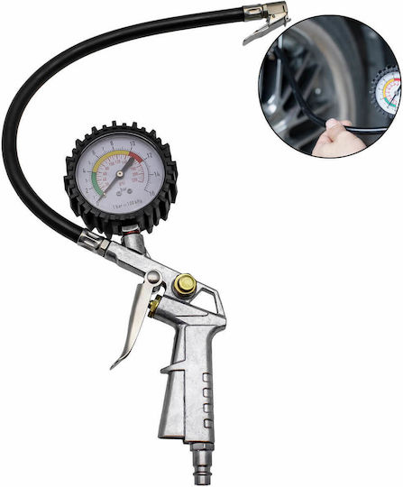 Air Pressure Gauge Tyre Inflator Pistol Maximum Pressure 16bar Oem