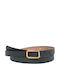 Wide Leather Women's Belt Green