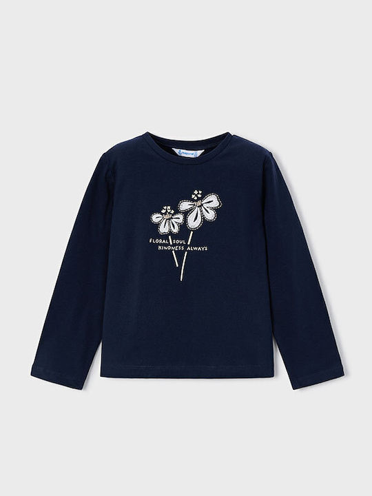 Mayoral Kids Long-Sleeved Blouse Navy Blue Basic