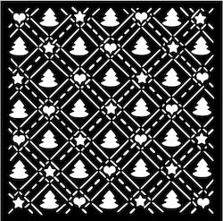 Thick Stencil Stamperia 18x18cm Candy Christmas...