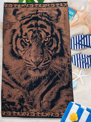 Tiger Baumwolltes Strandtuch Tiger Baumwolltes Strandtuch