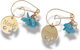 The Art of Beading Christening Charm Pin Metal Light Blue 2 Pieces