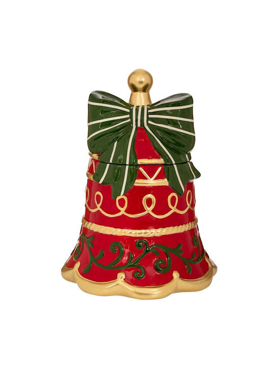 Iliadis Christmas Cookie Jar Ceramic Red L28.5xW21.5xD21.5cm.