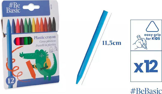 Λαδοπαστέλ Oil Pastel 12 Χρωμάτων Bebasic S041