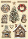 Ξυλάκια Διακοσμητικά A5 Stamperia Owl's House