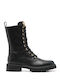 Leather Women's Ankle Boots Black
