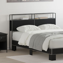 vidaXL Hölzernes Kopfteil Für Bett Schwarz Eich...