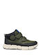 Flexyper Kids Sneakers High with Hoop & Loop Closure Khaki