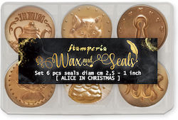 Alice In Christmas Stamperia Wax Seal Stamp Set 6 Pieces