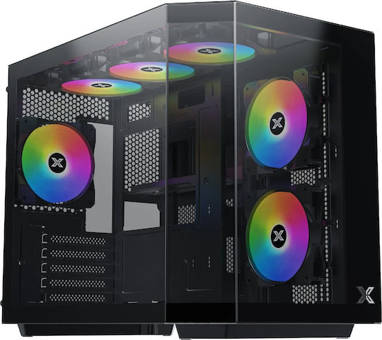Xigmatek Cubi M Gaming Mini Tower Κουτί Υπολογιστή με Πλαϊνό Παράθυρο και ARGB Φωτισμό Μαύρο
