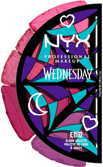 NYX Professional Makeup Palette with Blush Wednesday Stained Glass 2.88gr