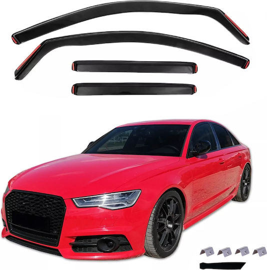 Set of Windbreakers Front and Rear Car for Audi A6 4pcs