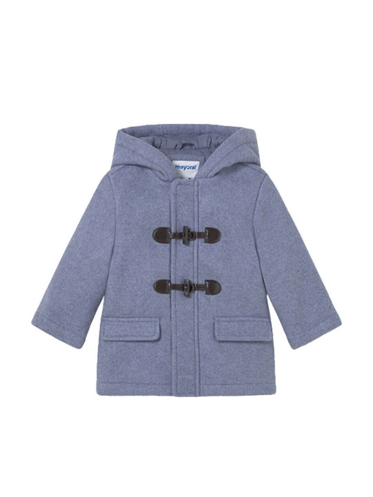 Mayoral Kids' Coat Montgomery with Hood Blue