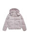 Kids' Quilted Jacket with Lining & Hood Pink