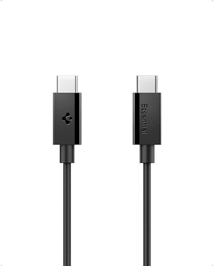 Spigen USB 2.0 Cable USB-C male - USB-C 60W PD Μαύρο 2m ACA08720