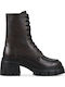 Leder Stiefeletten Damen Braun