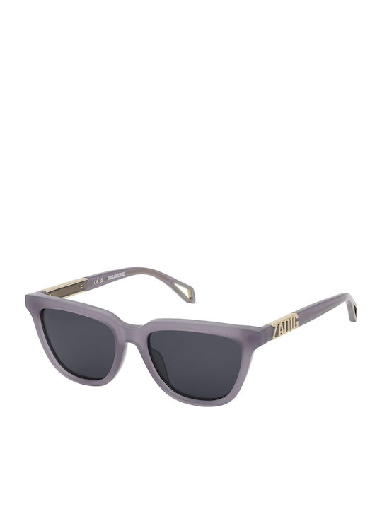 Zadig & Voltaire Unisex Sunglasses with Gray Plastic Frame and Gray Lens