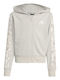 Athletic Kids Cardigan Cotton with Hood Ecru 3 Stripes