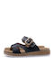Women's Flat Sandals in Black Color