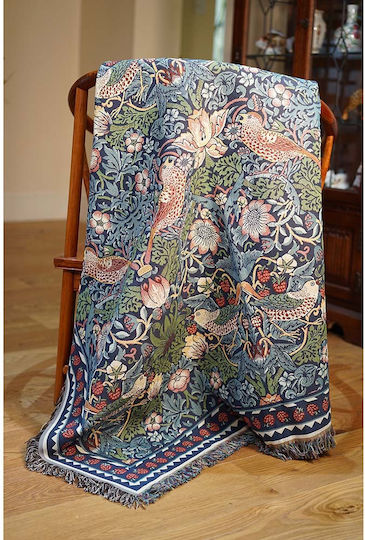 Signare Πολυθρόνας Π140xΜ140cm Strawberry Thief Blue Signare Πολυθρόνας Π140xΜ140cm Strawberry Thief Blue