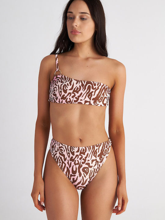 SugarFree Bikini με έναν Ώμο Καφέ
