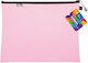 Envelope Metal Zipper A4 Pink