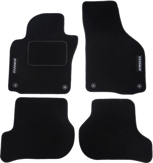 Rezaw Plast Set of Front and Rear Mats 4pcs for Volkswagen Scirocco Black