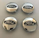 Wheel Caps Center Caps Ford 60mm Set 4 Pieces Nickel Black