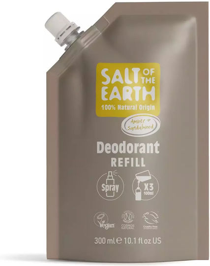 Salt Earth Amber & Sandalwood Spray Refill Spray Pouch 300ml