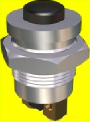 030209 Comutator Buton Metalic Mic Ø18 Șuruburi